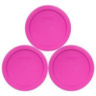 Pyrex 7201-PC Round 4 Cup Storage Lid for Glass Bowls (2, Pink) N6