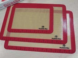 Silicone Baking Mat Set (3) 2 Half Sheets + 1 Qtr Sheet - Professional Grade Non Stick Cookie Sheet - Super Strong... N3