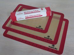 Silicone Baking Mat Set (3) 2 Half Sheets + 1 Qtr Sheet - Professional Grade Non Stick Cookie Sheet - Super Strong... N4
