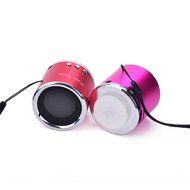 Aluminum Small Cylindrical Mini Portable Speaker Music Player With Micro SD/TF Card/USB Bass N2