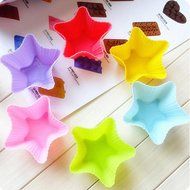 KAIL 24 Pcs Reusable Silicone Baking Cups -Cupcake Liners -Muffin Cups [6 Heart-Shaped , &amp; 6 Round Cups , &amp; 6... N4