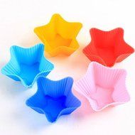 KAIL 24 Pcs Reusable Silicone Baking Cups -Cupcake Liners -Muffin Cups [6 Heart-Shaped , &amp; 6 Round Cups , &amp; 6... N11