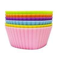KAIL 24 Pcs Reusable Silicone Baking Cups -Cupcake Liners -Muffin Cups [6 Heart-Shaped , &amp; 6 Round Cups , &amp; 6... N27