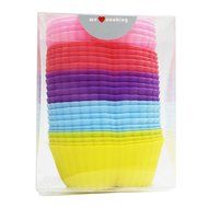 KAIL 24 Pcs Reusable Silicone Baking Cups -Cupcake Liners -Muffin Cups [6 Heart-Shaped , &amp; 6 Round Cups , &amp; 6... N30