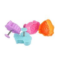 niceeshop(TM) Stereoscopic Effect Fruit Shape Plunger Cookie Fodant Cutter (Random Color,Set of 4)