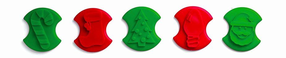Chef'n Christmas Cookie Stamp and Cutter Set (Holiday Shapes) N8