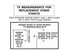 Universal Replacement TV Stand / Base With Swivel Feature fits most 37"-70" TVs Flat Panels, LCD, LED N3