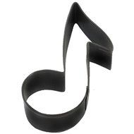 Music Note Black Poly Resin Coated Tin Cookie Cutter 3.5&quot;