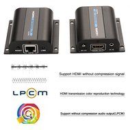 AGPtek 60m HDMI Network Extender Over Single Cable with IR ,Cat5e/6 Ethernet Cable 3D&amp;1080P Supported Compatible... N4
