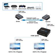 AGPtek 60m HDMI Network Extender Over Single Cable with IR ,Cat5e/6 Ethernet Cable 3D&amp;1080P Supported Compatible... N10
