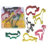 Safari Colored Tin Cookie Cutter 6 Pc Set L1892