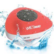 WETbeatz EDGE Waterproof Bluetooth Speaker, IPX4 Rating, Speakerphone with Built-in Mic, and Dedicated Suction... N4