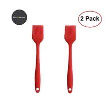 Silicone Basting Brush - 2 Pack Mini Blue Silicone Coated Pastry Brush - High Temperature Resistant Brush. Perfect... N2