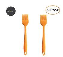 Silicone Basting Brush - 2 Pack Mini Blue Silicone Coated Pastry Brush - High Temperature Resistant Brush. Perfect... N4