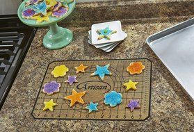 Artisan Silicone Baking Set with Mat Liners for Half-Size Cookie Sheets with Red Border, 16.5 x 11 inches, 2-... N13