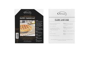 Artisan Silicone Baking Set with Mat Liners for Half-Size Cookie Sheets with Red Border, 16.5 x 11 inches, 2-... N16