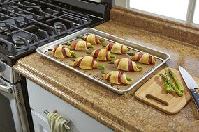 Artisan Silicone Baking Set with Mat Liners for Half-Size Cookie Sheets with Red Border, 16.5 x 11 inches, 2-... N19
