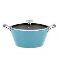 Mario Batali 826814 Light Enameled Cast Iron Round Casserole by Dansk, 3-Quart, Turquoise
