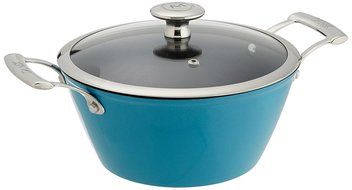 Mario Batali 826814 Light Enameled Cast Iron Round Casserole by Dansk, 3-Quart, Turquoise N2