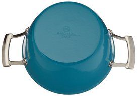 Mario Batali 826814 Light Enameled Cast Iron Round Casserole by Dansk, 3-Quart, Turquoise N4