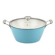 Mario Batali 826814 Light Enameled Cast Iron Round Casserole by Dansk, 3-Quart, Turquoise N5