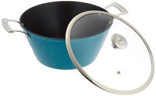 Mario Batali 826814 Light Enameled Cast Iron Round Casserole by Dansk, 3-Quart, Turquoise N7