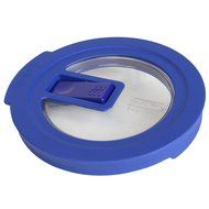 Pyrex 7200-NLC Blue No-Leak Vented Round Storage Lid Cover for 2 Cup Bowl (4-Pack) N3