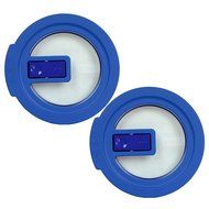 Pyrex 7200-NLC Blue No-Leak Vented Round Storage Lid Cover for 2 Cup Bowl (4-Pack) N5