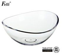 Felli- Crystal clear acrylic serving bowl set. 12.5&quot; Mixing salad bowl and Servers. (U432719) N4