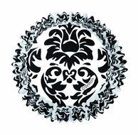 Wilton ColorCups Black/White Damask Standard Baking Cups, 36 Count