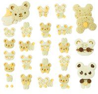 CuteZCute Sandwich Cutter and Cookie Stamp Kit, Cuddle Palz