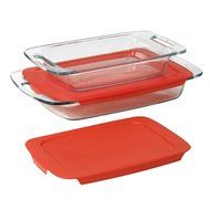 Pyrex Easy Grab 4-Piece Oblong Glass Bakeware Dishes
