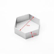 CY-buity Aluminum Fondant Decoration Cooky Biscuit Cutter Cake Tool Sugar Craft Diy Mould Model=Hexagon N3