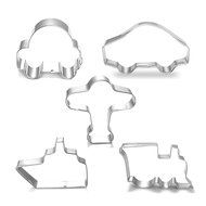 Yunko 4-Piece Baseball Stainless Steel Cookie Cutter Set Fondant Cutter Cake Decoration Tools N3