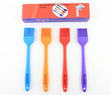 GLOUE Silicone Pastry Brushes Set - Silicone Grill Barbecue Brush - 4-piece 450oF Heat - Ergonomic Easy-to-Clean...