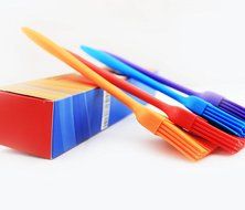 GLOUE Silicone Pastry Brushes Set - Silicone Grill Barbecue Brush - 4-piece 450oF Heat - Ergonomic Easy-to-Clean... N4