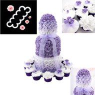 Lokman Set of 3 Small, Medium, Large Size The Easiest Rose Ever Cutters. Cake Decorating Gumpaste Flowers Rose... N2