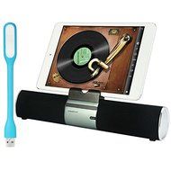First2savvv LY-F99-01D3 black Portable rechargable wireless bluetooth speaker handsfree desktop stand dock docking...
