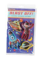 Party Partners Blast Off Cosmic Assorted Cookie Cutters (Set of 4), Multicolor