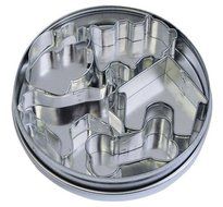 R &amp; M International Top Selling Set of 5 Cutest Mini Dog Treat Cookie Cutters in Storage Tin - Make Your Own...