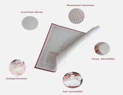 Lucky Gourd Silicone Baking Mat with Measurements Table,temperature,16*24inch.professional German Grade, Reusable... N4