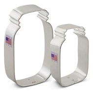 Ann Clark Mason Jar Cookie Cutter Set - 2 Piece - 3 1/2" &amp; 4 3/8" - Tin Plated Steel