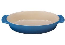 Le Creuset Stoneware Oval Dish, 3-1/2-Quart, White N5