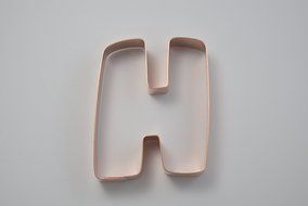 The Letter H Copper Alphabet Cookie Cutter N4