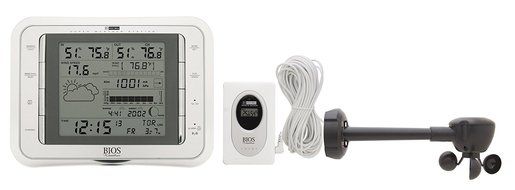 Thermor Bios Home Weather Station with Wind Speed (White, 10.25-Inch x 8.5-Inch x 3.25-Inch )