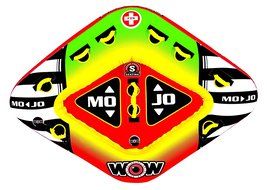 WOW World of Watersports, 16-1070, Mojo 1 or 3 Person Towable Tube, Front and Back Tow Points