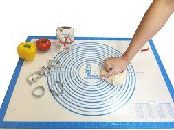 Super Kitchen Premium Food Grade Non-stick Silicone Baking Mat Pastry Mat with Measurements 16&#039;&#039; By 26&#039;&#039; for Dough... N9