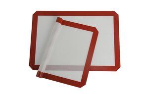 LUXEHOME Non Stick Rectangular Silicone Baking Mats Without Toxic Leaching, 2 per Package(Red) N2