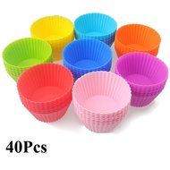U Choicetore Silicone Baking Cup/Silicone Cupcake Cup/Muffin Silicone Cup/ Cupcake Liners Each with 8 Colors,...