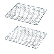 Goson Bakeware Baking, Cooling , Oven Roasting, Broiler Rack, 8in by 10in, Cross Wire, Chrome, Pack of 2, Compatible...
